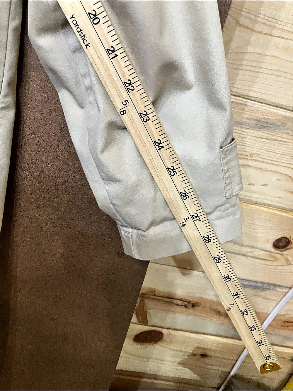 London Fog Limited Edition Hooded Utility Jacket in Cream Size Medium - Picture 8 of 9